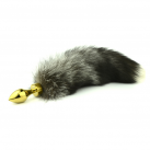 Анальная пробка-хвостик позолоченная photo 1