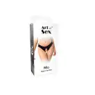 Мереживні трусики з відкритим доступом Art of Sex - Mia, розмір XS-M, Чорний photo 4