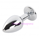 Анальная пробка Butt Plug со стразом, 75 х 28 мм photo 3