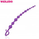 Силиконовые анальные бусы, цвет фиолетовый photo 2