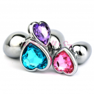 Анальная пробка из нержавеющей стали в форме сердца S/M/L  photo 3