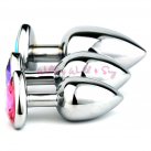 Анальная пробка из нержавеющей стали в форме сердца S/M/L  photo 4