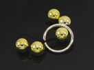 Анальные шарики. Цвет - золото. 1,8 см. photo 5