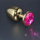 Большая золотистая анальная пробка, 40 х 95 мм photo 5