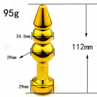 Анальная пробка из нержавеющей стали со стразом, длина 11,2 см photo 3
