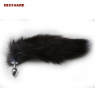 Анальная пробка. Нержавеющая сталь. С хвостом. photo 3