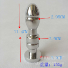 Анальная пробка. Нержавеющая сталь. 11,4 см. photo 3