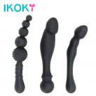 Анальная пробка силиконовая с 2 головками IKOKY, 3 стиля photo 2