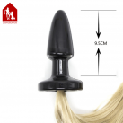 Анальная пробка. Силикон. Черный. С хвостом. photo 1