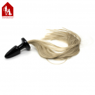 Анальная пробка. Силикон. Черный. С хвостом. photo 2