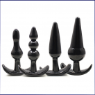Анальная пробка. Черный цвет. 4 шт. photo 3