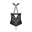 Сітчастий боді з халтером та ритмічним малюнком Hima Body black XXL/XXXL - Passion photo 4