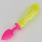 Анальные пробки Zcz из розового силикона с хвостами photo 6