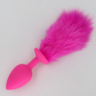Анальные пробки Zcz из розового силикона с хвостами photo 4