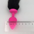 Анальная пробка Zcz с черным хвостом photo 4