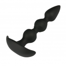 Черная силиконовая анальная пробка photo 1