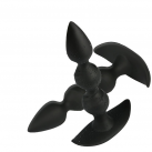 Черная силиконовая анальная пробка photo 3