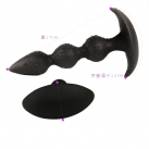 Черная силиконовая анальная пробка photo 4