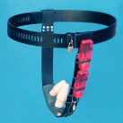 Ремень с анальной пробкой и фаллоимитатором с вибрацией photo 2