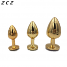 Анальная пробка. Нержавеющая сталь. Цвет золотой. photo 2