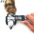 Анальная пробка. Металл. С хвостом.  photo 3