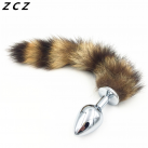 Анальная пробка. Металл. С хвостом.  photo 2