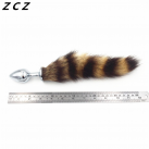 Анальная пробка. Металл. С хвостом.  photo 4