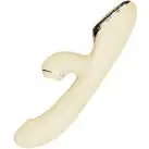 Вакуумний вібратор-кролик з підігрівом KisToy A-King Pro Yellow, з LED-екраном photo 2