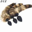 Анальная пробка. Силикон. С хвостом енота. photo 2