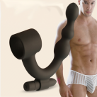 Массажер простаты с кольцом. Силикон. Вибрационный. photo 4