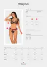 Напівпрозорий еротичний комплект Obsessive Obsessivia 2-pcs set black S/M, бюстгальтер та трусики photo 5