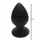 Анальная пробка. Силикон. Черная. 9,5 см photo 1