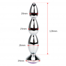 Анальаня пробка металлическая с шариками photo 4