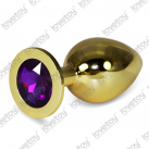 Анальний корок золотого кольору з кристалом photo 6