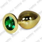 Анальний корок золотого кольору з кристалом photo 3