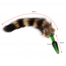 Анальная пробка IKOKY из стекла с хвостом photo 1