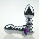 Анальная пробка металлическая спиральная photo 4