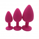 Силиконовая розовая анальная пробка, 41 х 92 мм photo 1