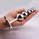 Анальная пробка металлическая с шариками photo 4