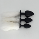 Черные силиконовые анальные пробки Zcz - 3 шт./лот  photo 3