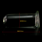 Цилиндрический прозрачный стеклянны дилдо - 61 мм  photo 1