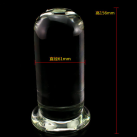 Цилиндрический прозрачный стеклянны дилдо - 61 мм  photo 2