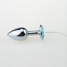 Анальная пробка с подключением к электростимуляции. Металл. photo 1