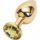 Анальная пробка SWAROVSKI GOLDEN YELLOW photo 1