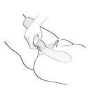 Вібромасажер Shunga Zoa Black, двосторонній photo 4