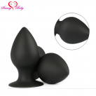 Анальная пробка. Силикон. Черный. photo 3