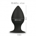 Анальная пробка. Силикон. Черный. photo 5