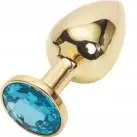 Анальная пробка SWAROVSKI GOLDEN BLUE photo 1