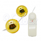 Анальные шарики. С вибрацией. Золотой цвет. photo 4