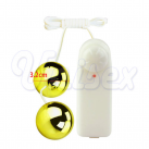 Анальные шарики. С вибрацией. Золотой цвет. photo 3